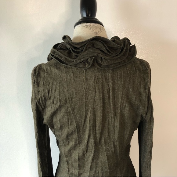 Vintage Alberto Makali Ruffle Collared Cardigan Sweater 8 - Picture 4 of 11